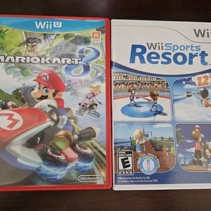 Wii U gam3 bundle Mario kart 8 and Wii Sports resort